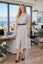 White Polka Dot Short Sleeve Dress - 5