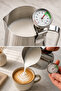 Stainless Steel Milk Pot Pitcher 500 ml + Analog Thermometer Set - Barista Frothing Jug - 3