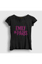Women's Black Logo Emily in Paris T-Shirt 567358Tt