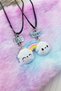 Best Friends Colorful Rainbow Friendship Lover Stainless Steel Necklace - 2