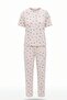 Women's Colorful Printed Pajama Set - 6