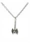 Double Blade Battle Axe Figured Necklace – Zamak Plated Unisex Gothic Accessory with 60 cm Chain