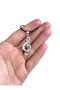 Left Key Musical Note Music Stainless Steel Necklace with Stone Detail - Quality and Fashionable Design