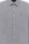 Long Sleeve Slim Fit Slim Fit Cotton Embroidered Classic Striped Shirt - 3