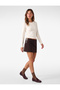 Cotton Long Sleeve Crew Neck T-Shirt with Drawstring Side Tie Detail - 3