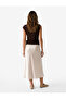 Crepe Scuba Fabric Asymmetrical Cut Decorative Button Detailed Degaje Collar Blouse - 3