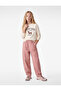 Cotton Loose Fit Barrel Denim Trousers with Elastic Waist