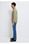 Half-Zip Basic Beige Sweatshirt 0S10419-70204 - 4