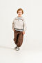 Boys' Half-Zip Sweatshirt, Striped T-Shirt and Jogger Pants 3-Piece Set 9112 Spr - 2