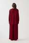 Burgundy-Collar Tie Detail Tunic - 3
