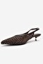 Orelis Dark Brown Knitted Patterned Women's Low Heel Shoes - 6