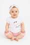 Baby Girl 3-Piece Set Amore (Italian Love) Embroidered Bow Detail T-Shirt+Capri Shorts+Bandana 0-3-6-9 a - 5