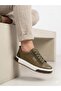 Men's khaki orthopedic insole genuine leather sneaker shoes