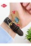 Leather Cord Calendar Dial 2 Years Warranty 5 Atm Water Resistant Men's Wristwatch 8248.172 - 5