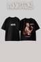 Mike Tyson 1 Design Back Printed Cotton Black Oversize T-Shirt