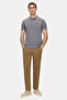 Lakes Dark Gray Polo Collar Embroidered 100% Cotton Standard Fit Men's Tshirt - 3