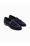 Italian Style Internal and External Natural Leather Suede Antique Men's Shoes Navy Blue T15209-02 - 3
