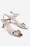 Silver Mirror Single Strap Heeled Evening Dress Shoes - 3