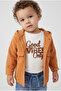 Baby Boy Hooded Shirt Set Orange - 3