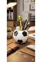 Soccer Ball Pen Holder Desktop Organizer Pencil Case Office Desk Organizer - 3