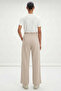 Regular Knitted Trousers with Elastic Waistband and Lace-Up Pockets - 4