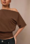 Off-The-Shoulder Lycra Single Jersey Fabric Basic T-Shirt – Comfortable Fit Stylish Women's Blouse - 4