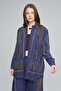 Women's Special Design Bead Embroidered Oversize Shirt