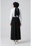 Bürümcük Fabric Elastic Waist Skirt 2257-01 Black - 3