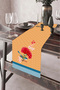 40X140Cm Woven Stain Resistant Printed Thai Feather Fabric Table Cloth Decorative Runner Washable