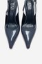 Felon Smoked Blue Patent Leather Women's Wedge Heeled Shoes - 2