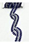 Stone Iron-On Transfer Ribbon / Leaf Pattern / 50cm / Df388 Navy Blue - 2