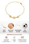 Women's Gold Color 316L Steel Star Bracelet with Stones, Minimal Stylish, Daily Elegant Gift - 4