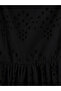 Rope Strap Brode Dress with Waist Belt - 3