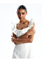 Esvab • Modern & Distinctive Square Collar Linen Blended Dress - 2