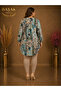 Moda Başak 100% Cotton Woven Patterned Tunic Comfortable Cut Plus Size - 3