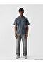 Indigo Loose Fit Basic Thick T-Shirt - 5
