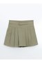 Elastic Waist Pleated Girls' Shorts Skirt (S5) - 3