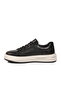 Black White Genuine Leather Men's Casual Shoes - 4