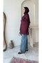 Women's Wide Sleeve Pleated Loose Hijab Shirt - 2