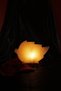 Leaf Salt Lamp Decorative Ambient Lamp with Wooden Base