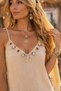 Linen Stone Dress with Rope Straps and Lace Detail - 2