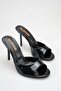 Women's Patent Leather Single Strap Thin Heeled Slippers