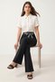 Stylish Women's High-Waisted Spanish Flare Pants with Scarf - 7