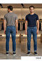 Atk Gi̇yi̇m Men's Navy Blue Special Tone Series Regular Fit Comfortable Cut Jean Trousers Battal Series - 2