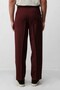 Burgundy Pleated Relaxed Fit Men's Trousers - 4