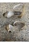 Gold-Colored Outer Material Patent Leather Lace-Up Thick-Heeled Children's Shoes - 3