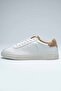 Men's White/Black Genuine Leather Sneaker - Casual Daily Shoes - 3