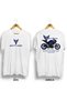 Mt-25 Icon Blue / 100% Cotton 24/1 Fabric Premium Black&White Tshirt