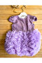 Mevlitlik Wedding Short Tutu Glittery Baby Evening Dress-Purple - 3