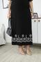 Plus Size Printed Dress with Sleeves and Skirt - 7